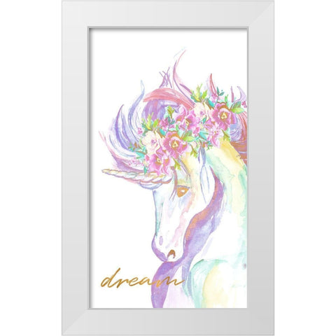 Unicorn Wishes II White Modern Wood Framed Art Print by Goodrich, Chelsea