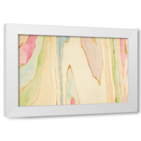 Against the Grain Abstract White Modern Wood Framed Art Print by Bryant, Susan