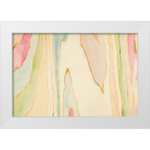 Against the Grain Abstract White Modern Wood Framed Art Print by Bryant, Susan
