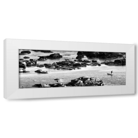 Among the Rocks White Modern Wood Framed Art Print by Niassa Lion Project