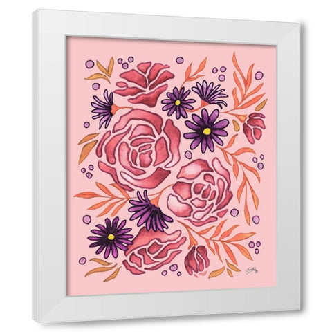 Spring and Floral III White Modern Wood Framed Art Print by Medley, Elizabeth