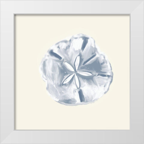 Sand Dollar on Cream White Modern Wood Framed Art Print by DeRice, Julie