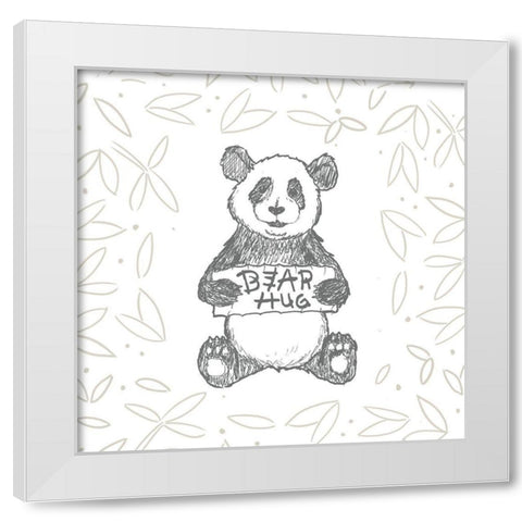 Animal Hugs II White Modern Wood Framed Art Print by Edwins, Hugo