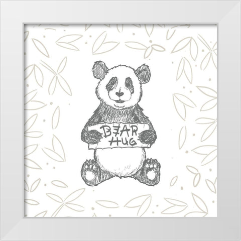 Animal Hugs II White Modern Wood Framed Art Print by Edwins, Hugo