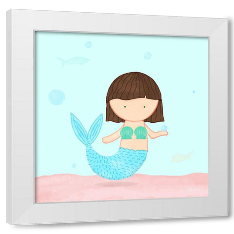 Mermaid II White Modern Wood Framed Art Print by Edwins, Hugo