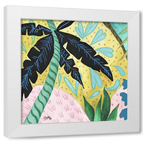 In the Tropics II White Modern Wood Framed Art Print by Medley, Elizabeth