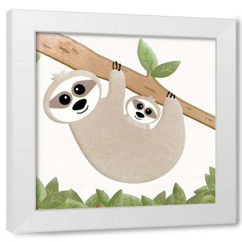 Hanging Out White Modern Wood Framed Art Print by Quach, Anna