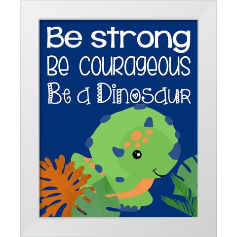 Dino I White Modern Wood Framed Art Print by Quach, Anna