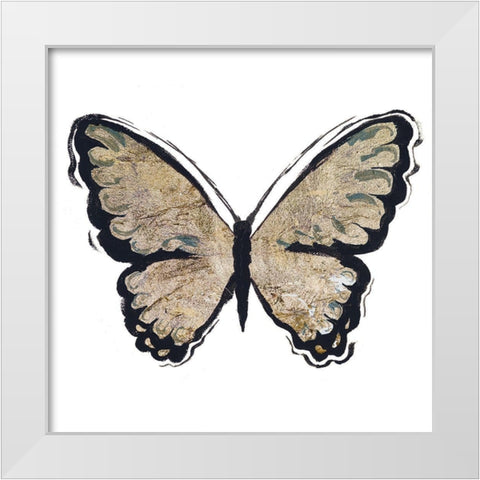 Flutter Gold I White Modern Wood Framed Art Print by Medley, Elizabeth