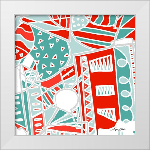 Uptown Funk I White Modern Wood Framed Art Print by Edwins, Hugo
