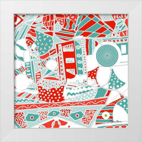 Uptown Funk III White Modern Wood Framed Art Print by Edwins, Hugo