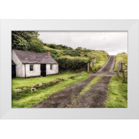 Countryside White Modern Wood Framed Art Print by Amos, Andy