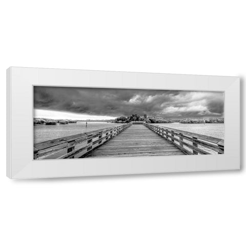 Crossing Bridges White Modern Wood Framed Art Print by Bill Carson Photography