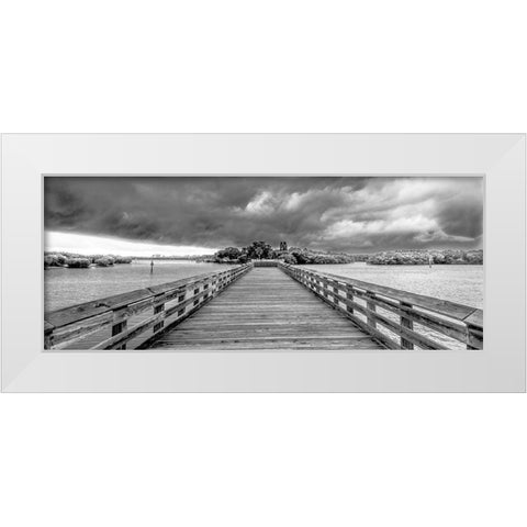 Crossing Bridges White Modern Wood Framed Art Print by Bill Carson Photography