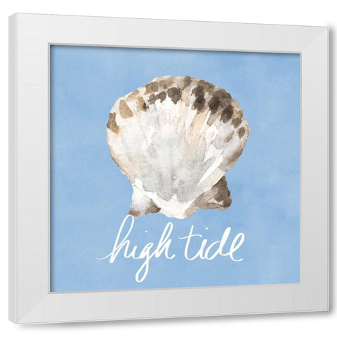 High Tide Shell White Modern Wood Framed Art Print by Loreth, Lanie