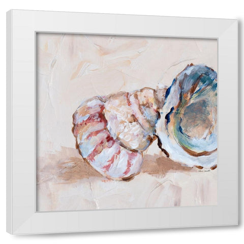 Neutral Sand Shells II White Modern Wood Framed Art Print by Loreth, Lanie