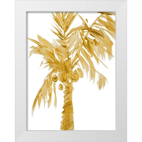 Gold Palms I White Modern Wood Framed Art Print by Loreth, Lanie