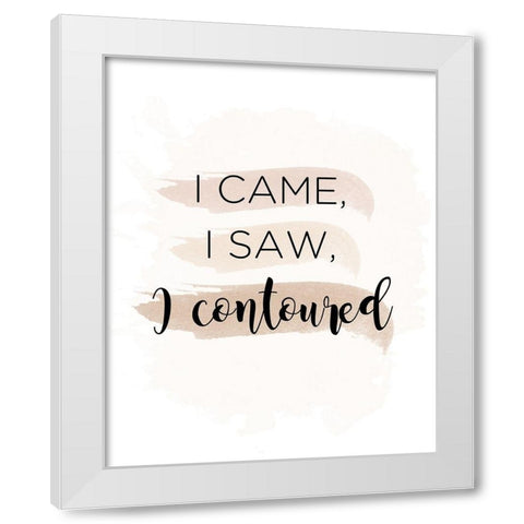 I Contoured White Modern Wood Framed Art Print by Quach, Anna