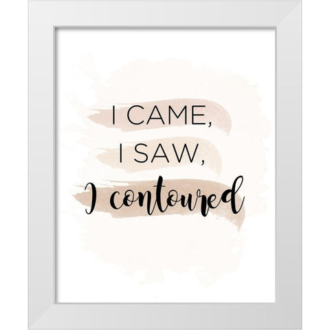 I Contoured White Modern Wood Framed Art Print by Quach, Anna