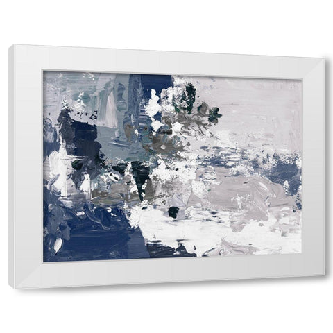 Beachside Blues White Modern Wood Framed Art Print by Loreth, Lanie