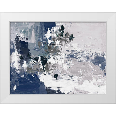 Beachside Blues White Modern Wood Framed Art Print by Loreth, Lanie