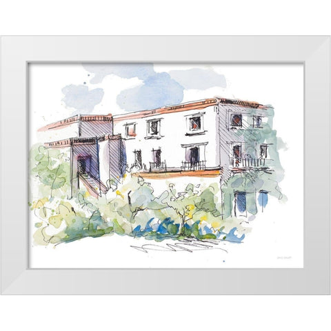 Floral Venue White Modern Wood Framed Art Print by Loreth, Lanie