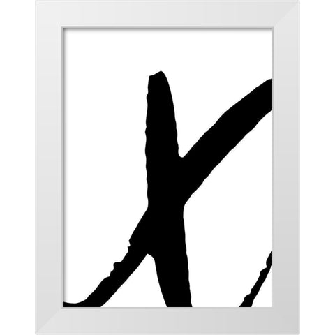 Modern Xs and Os I White Modern Wood Framed Art Print by SD Graphics Studio