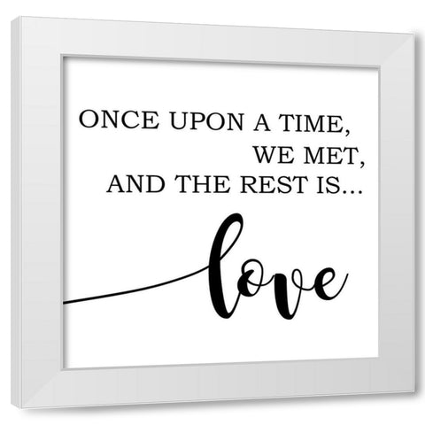 Once Upon A Time White Modern Wood Framed Art Print by Quach, Anna