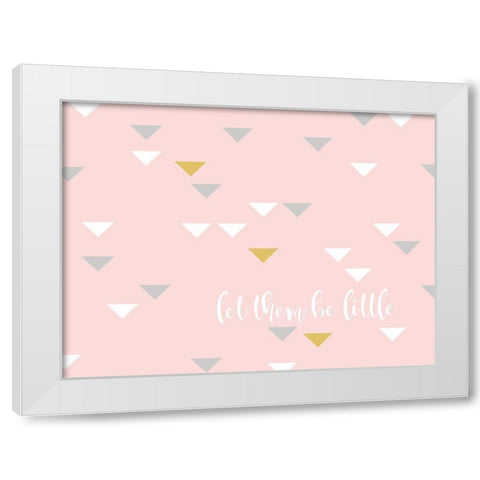 Let Them be Little White Modern Wood Framed Art Print by Quach, Anna