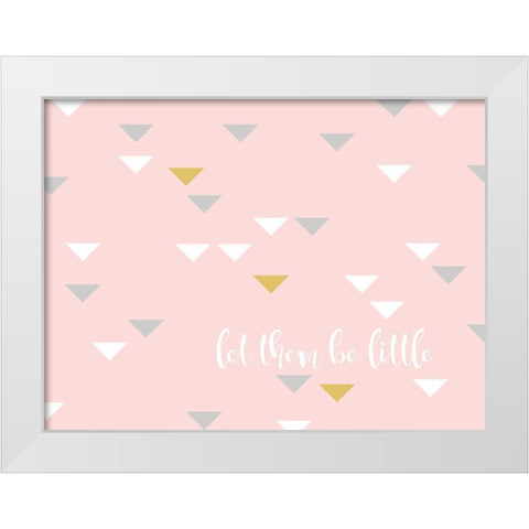 Let Them be Little White Modern Wood Framed Art Print by Quach, Anna
