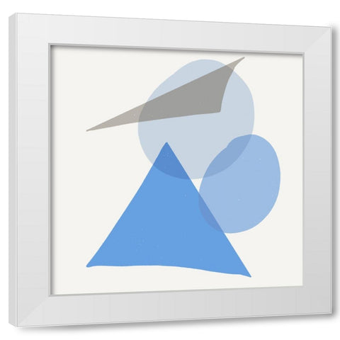 Mindful Blue I White Modern Wood Framed Art Print by Bryant, Susan