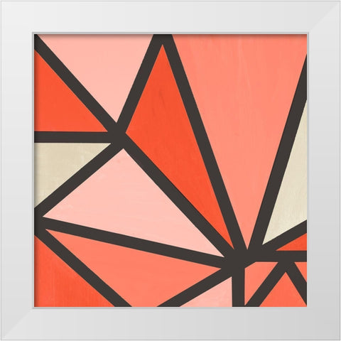 Mindful Peachy I White Modern Wood Framed Art Print by Bryant, Susan
