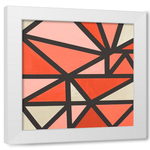 Mindful Peachy II White Modern Wood Framed Art Print by Bryant, Susan