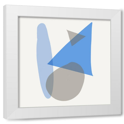 Mindful Blue II White Modern Wood Framed Art Print by Bryant, Susan