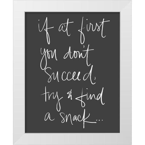 Find A Snack White Modern Wood Framed Art Print by SD Graphics Studio