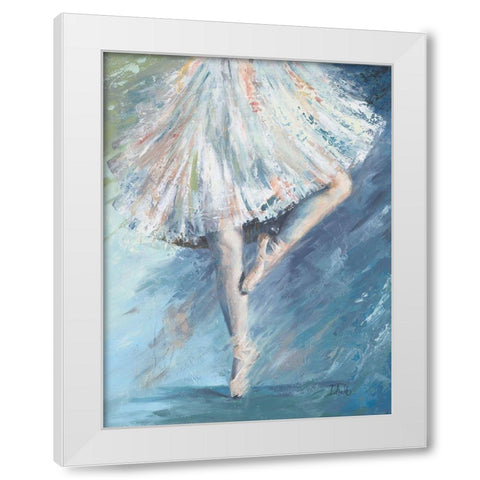 Ballerina White Modern Wood Framed Art Print by Pinto, Patricia