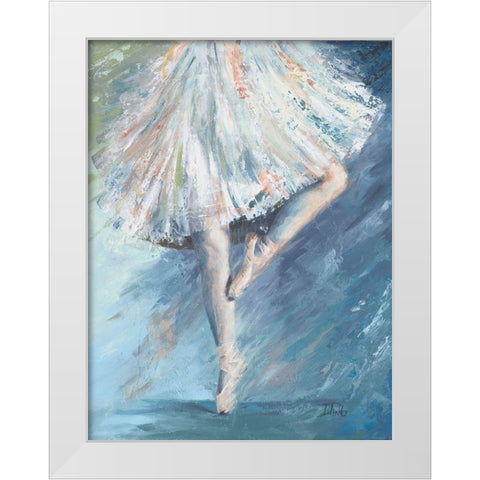 Ballerina White Modern Wood Framed Art Print by Pinto, Patricia