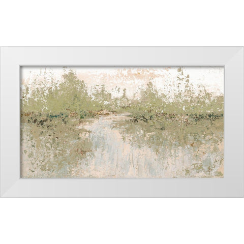 Neutral Wild Fields White Modern Wood Framed Art Print by Pinto, Patricia