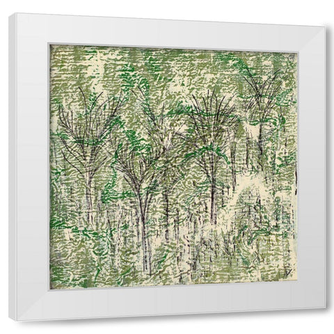 Asian Palms White Modern Wood Framed Art Print by Gonzalez, Roberto