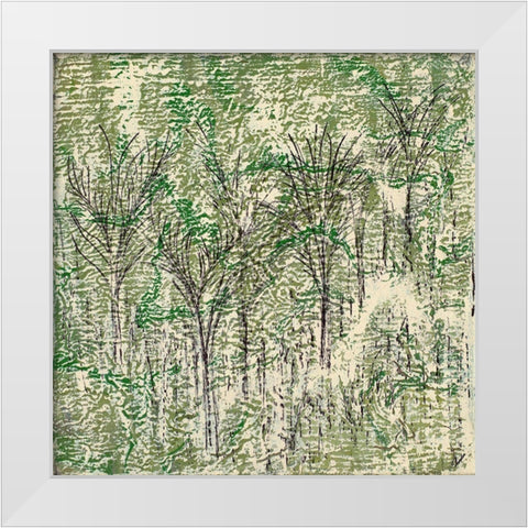 Asian Palms White Modern Wood Framed Art Print by Gonzalez, Roberto