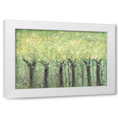 Live Green Trees White Modern Wood Framed Art Print by Gonzalez, Roberto