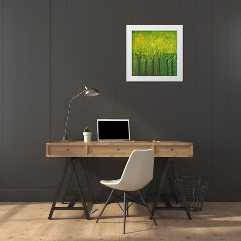 Awakening White Modern Wood Framed Art Print by Gonzalez, Roberto