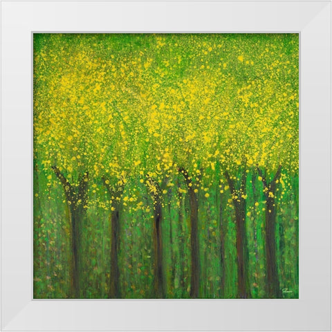 Awakening White Modern Wood Framed Art Print by Gonzalez, Roberto
