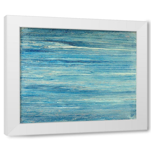 Aqua Pasiva White Modern Wood Framed Art Print by Gonzalez, Roberto