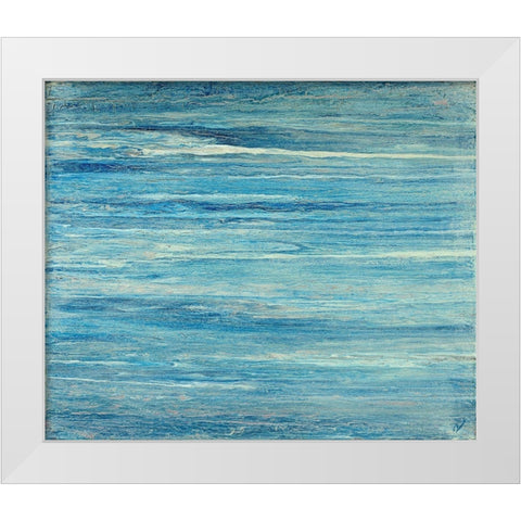 Aqua Pasiva White Modern Wood Framed Art Print by Gonzalez, Roberto