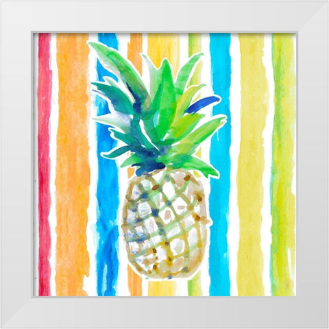 Vibrant Pineapple II White Modern Wood Framed Art Print by Loreth, Lanie