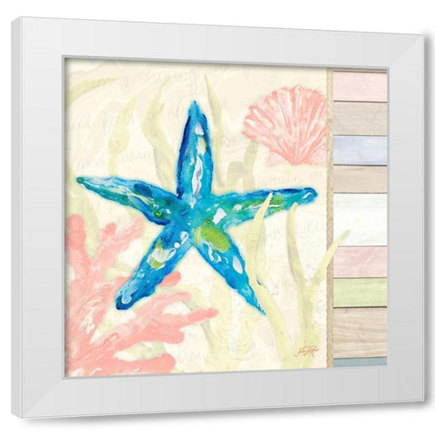 Pastel Coastal III White Modern Wood Framed Art Print by DeRice, Julie
