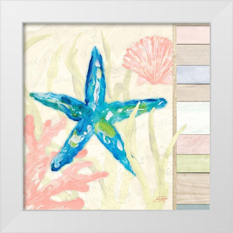 Pastel Coastal III White Modern Wood Framed Art Print by DeRice, Julie