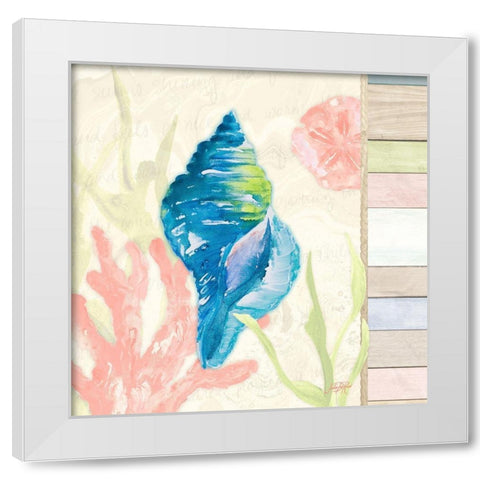 Pastel Coastal IV White Modern Wood Framed Art Print by DeRice, Julie