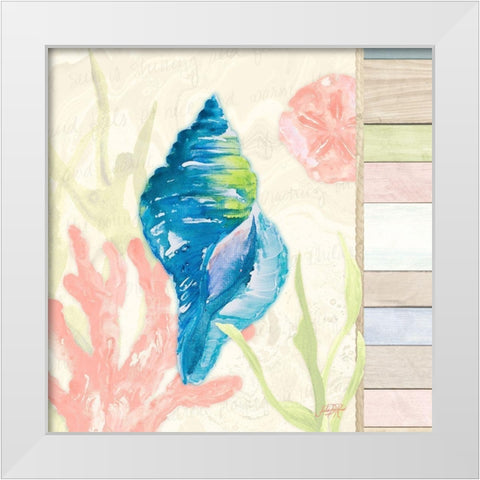 Pastel Coastal IV White Modern Wood Framed Art Print by DeRice, Julie